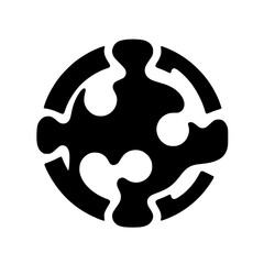 Interlocking Puzzle Sphere in Monochrome