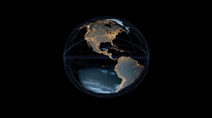 Fototapeta premium Global Network Earth