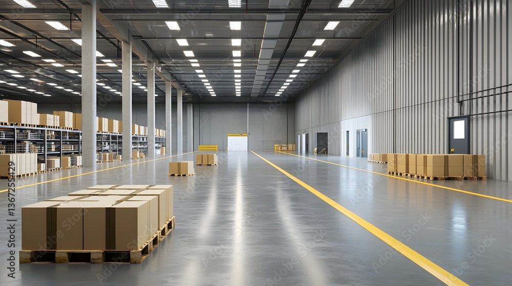Poster highly automated packaging system operating at high speed inside a contemporary fulfillment warehous