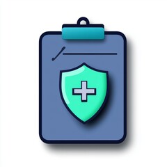 Obraz premium Medical Clipboard with Protection Symbol