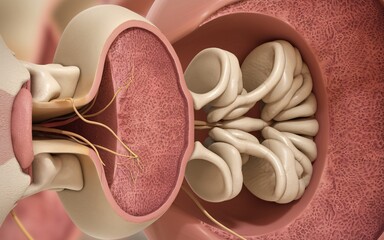 Human Urinary System Anatomy Cross-section