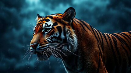 Naklejka premium majestic tiger wallpaper, created by generative ai
