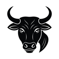 cow head isolated on white  background