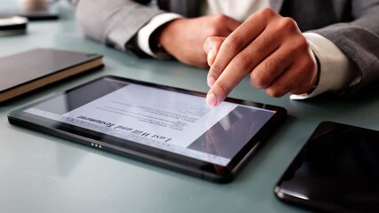 Man Digitally Signing His Last Will