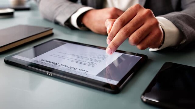 Man Digitally Signing His Last Will