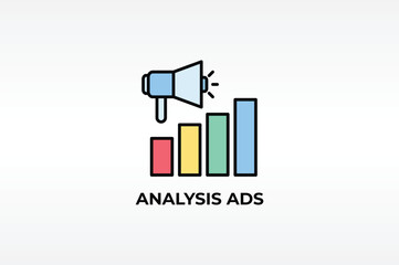 Analysis Ads Vector, Icon Or Logo Sign Isolated Symbol Illustration
