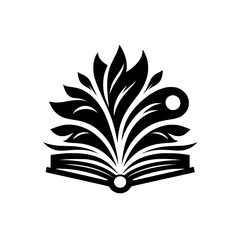 Blooming Knowledge: A Stylized Book with Floral Elements