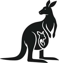 kangaroo vector animal silhouette