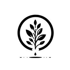 Minimalist Plant Emblem: Growth & Sustainability