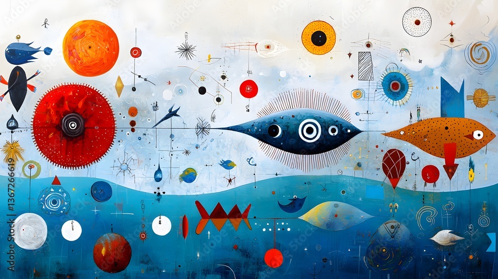 Poster beautifully crafted hand painted mural featuring captivating celestial themes and cosmic elements cr