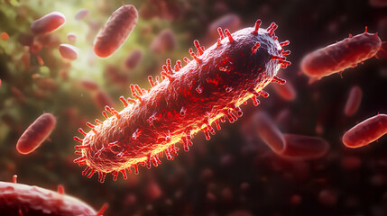 Hepatitis c virus close-up pathogenic bacterium suitable for medical concepts 