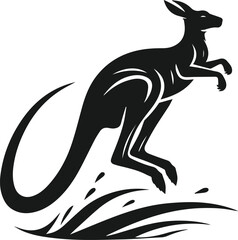 Obraz premium kangaroo vector animal silhouette