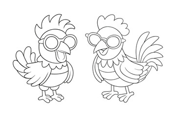 Chicken Coloring Book for Kids & Adults – Relaxing Farmyard Illustrations

