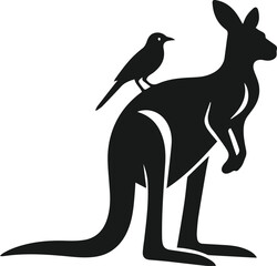kangaroo vector animal silhouette