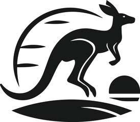 kangaroo vector animal silhouette