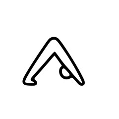 Downward Facing Dog Yoga Pose Outline