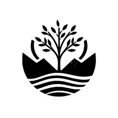 Growth Within: A Minimalist Nature Icon