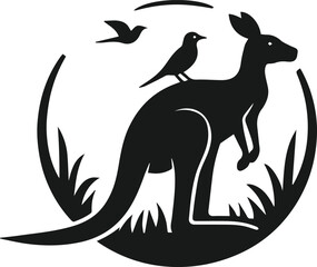kangaroo vector animal silhouette