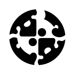 Abstract Geometric Harmony: Black & White Circular Design