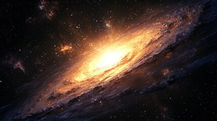 A glowing doorway in space leading to another galaxy.