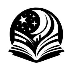 Cosmic Pages: A Celestial Storybook Icon