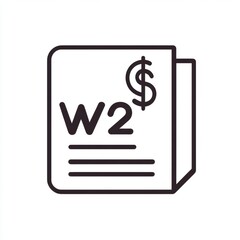 W2 Form Financial Document Illustration