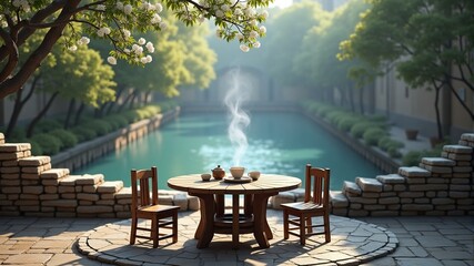 Serene Tea Garden A Tranquil Outdoor Oasis