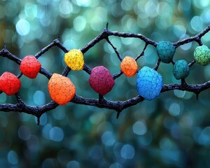 A vibrant, abstract pattern emerges from a chaotic entanglement of three-dimensional wires, their...