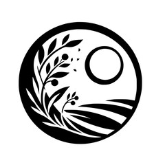 Yin Yang Harvest: Black & White Circle of Nature