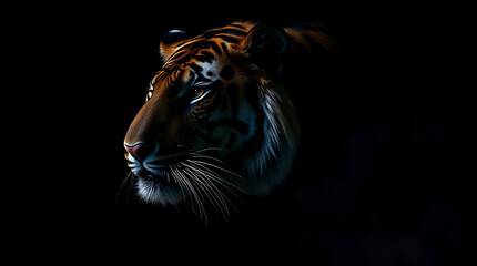 Obraz premium majestic tiger wallpaper, created by generative ai