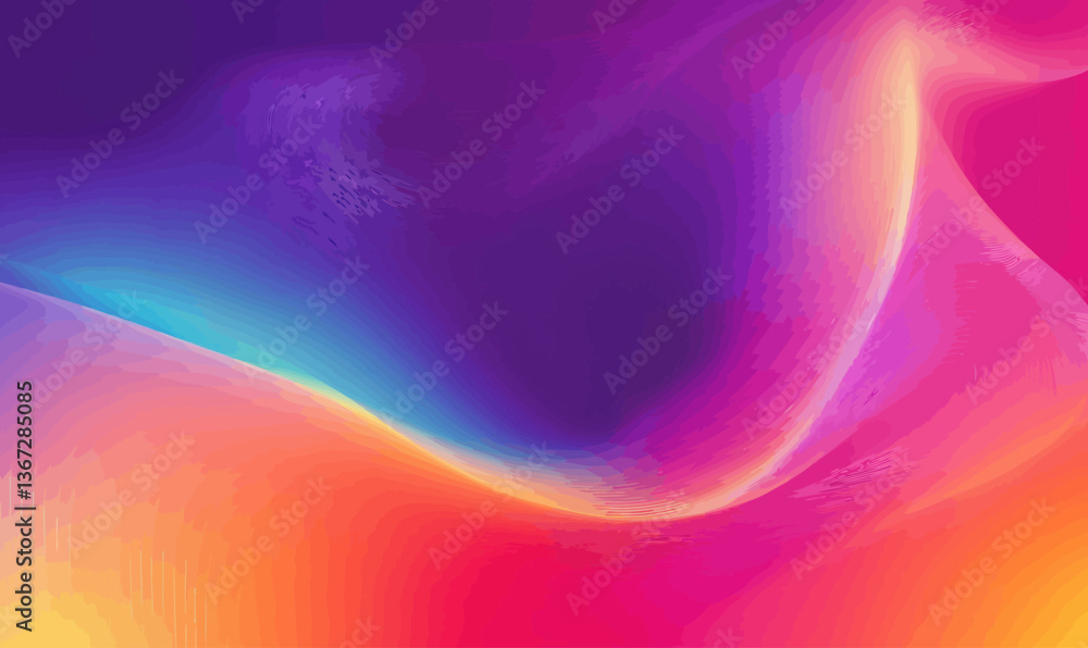 Poster vibrant wavy gradient mesh background for modern digital design projects