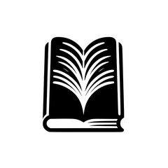 Open Book with Flourishing Wisdom: A Graphic Symbol