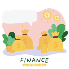 Growing and increasing wealth, investment concept. Money, income growth, financial success. Economic development, personal finance. 