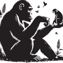 a chimpanzee vector 