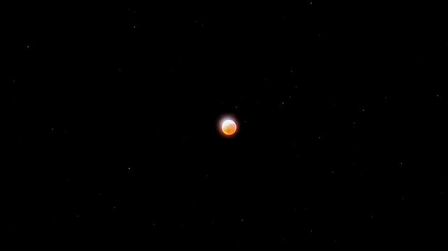Lunar Eclipse - March 2025 "Blood Moon," a total lunar eclipse that colored the moon in shades of red, orange and yellow, Birmingham, Alabama