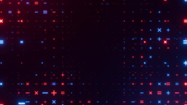 Mathematical Symbol Forward Loop Motion Dark Background.