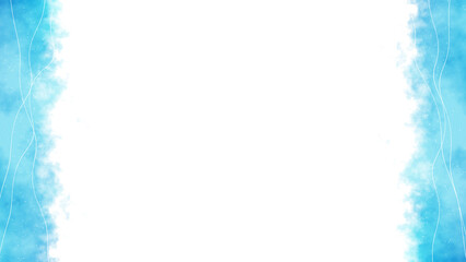 水彩絵の具で描いたような美しいグラデーション背景壁紙（青）