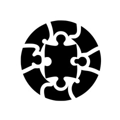 Interconnected Puzzle: A Circular Illustration