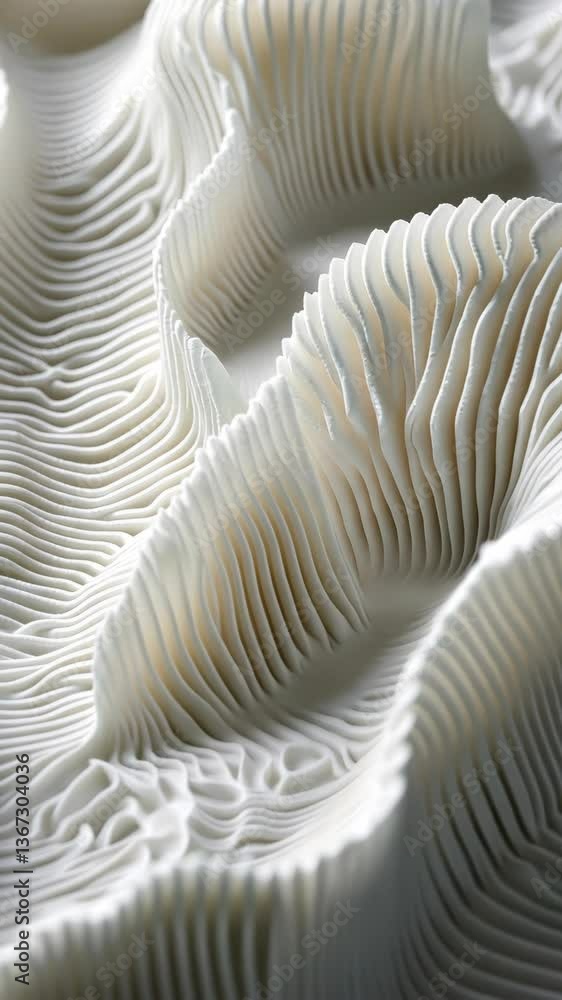 Aufkleber intricate white wave patterns created by a sculptural design showcasing textures and forms