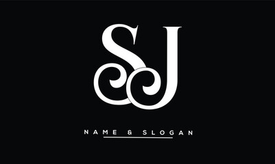JS, SJ Abstract Letters Logo Monogram