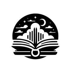 Night Sky Cityscape Emerges From the Pages of a Book