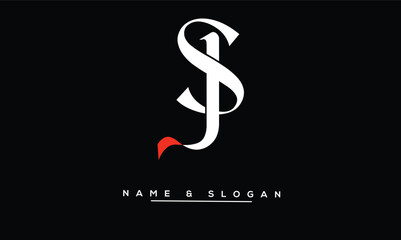 JS, SJ Abstract Letters Logo Monogram