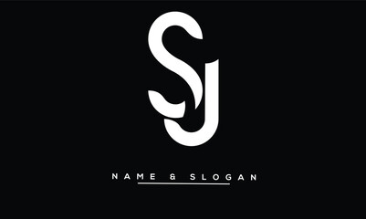 Fototapeta premium JS, SJ Abstract Letters Logo Monogram