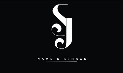 JS, SJ Abstract Letters Logo Monogram