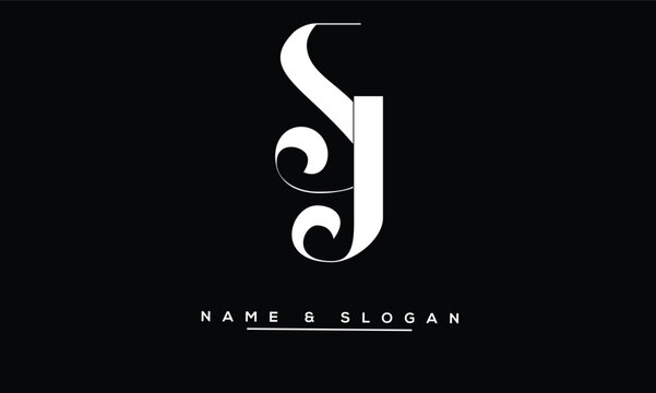 JS, SJ Abstract Letters Logo Monogram