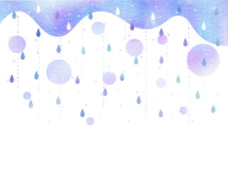 雨のイメージ背景イラスト
