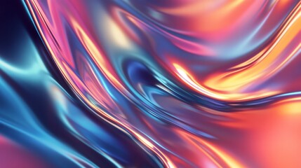 Naklejka premium Futuristic Metallic Holographic Background with Polished Reflections and Sleek Gradients