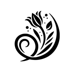 Black & White Floral Elegance: A Minimalist Botanical Design