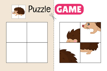 Education paper game for preshool children. Cut out the parts and glue them in the correct place. 
