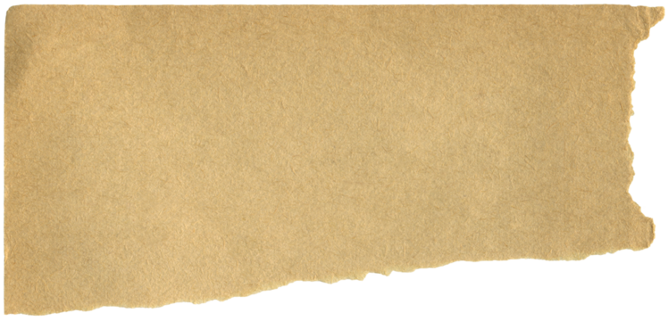 Aged ripped paper. Realistic crumpled beige paper scrap for background, scrapbooking, paper collage making